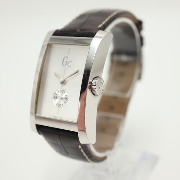 Guess GC Collection Swiss Made Small Seconds 29mm Tank Watch w New Battery - Picture 11 of 16